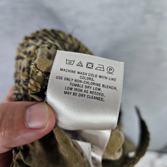 By Anthropologie Polka dot Army Green Jogger Pants Size L - Picture 8 of 10